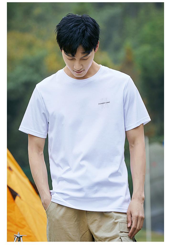 Outdoor embroidered letter printed round neck versatile short sleeved T-shirt for summer fashion outdoor men's wear