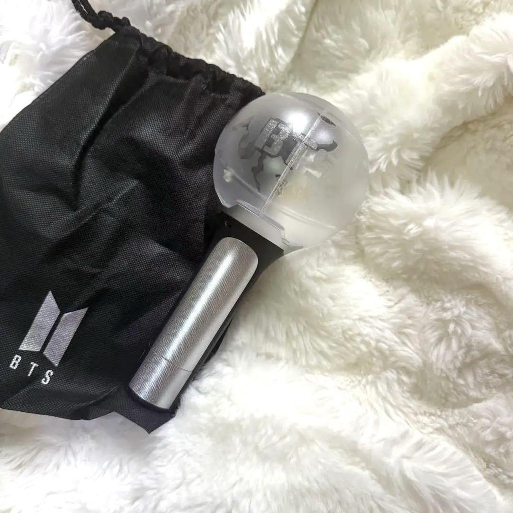 [USED] BTS Bangtan Amibomb Ver.2 Black Cloth Slogan (with Two Pouches)