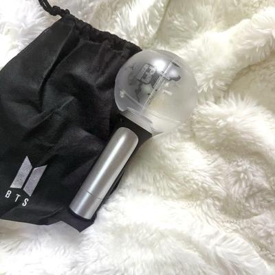 [USED] BTS Bangtan Amibomb Ver.2 Black Cloth Slogan (with Two Pouches)