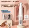 Professional Pet Hair Trimmer with LED Light Smart Display Waterproof Dog Cat Paw Ear Eye Grooming Clippers Rechargeable Shaver
