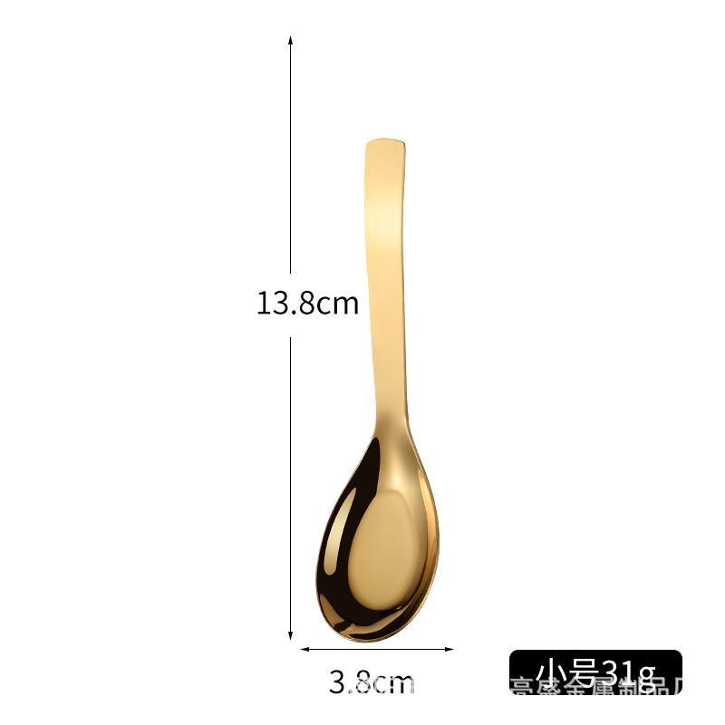 Jieyang Stainless Steel Tableware: Thickened Soup, Rice, and Watermelon Spoons
