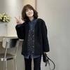 Casual Pocket Denim Blouse Loose Fit Fashion Shirt for Women Spring Fall Daily Outer Top