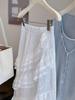 Women's Summer 2025 High Waist Lace A-line Skirt - Irregular Mid-length Drapey Design