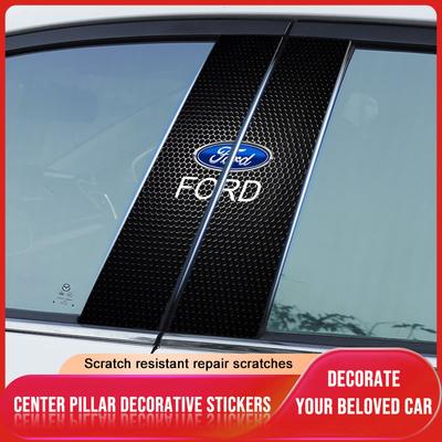 AAAMP1 Car B-Pillar Center Column PET Decals Emblem 3D Stickers Car Sticker For Fiesta EcoSport Ranger Mondeo Mustang FOCUS 2 3 4