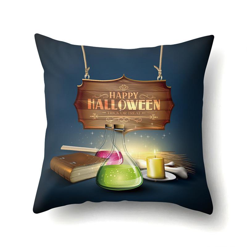 Halloween Pillow Cover Car Waist Pillow Pumpkin Sofa Cushion Cover Office Home Living Room Pillow Cover Premium