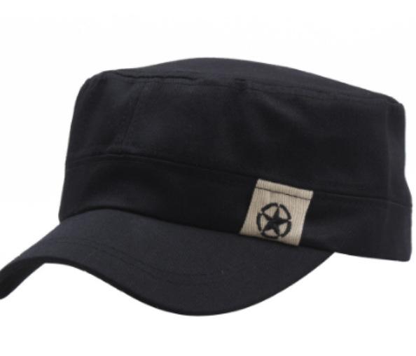 Simple Flat Hat, Men's Military Hat, Spring and Summer Solid Color Hat, Travel and Leisure Sun Hat, Outdoor Mountaineering Hat
