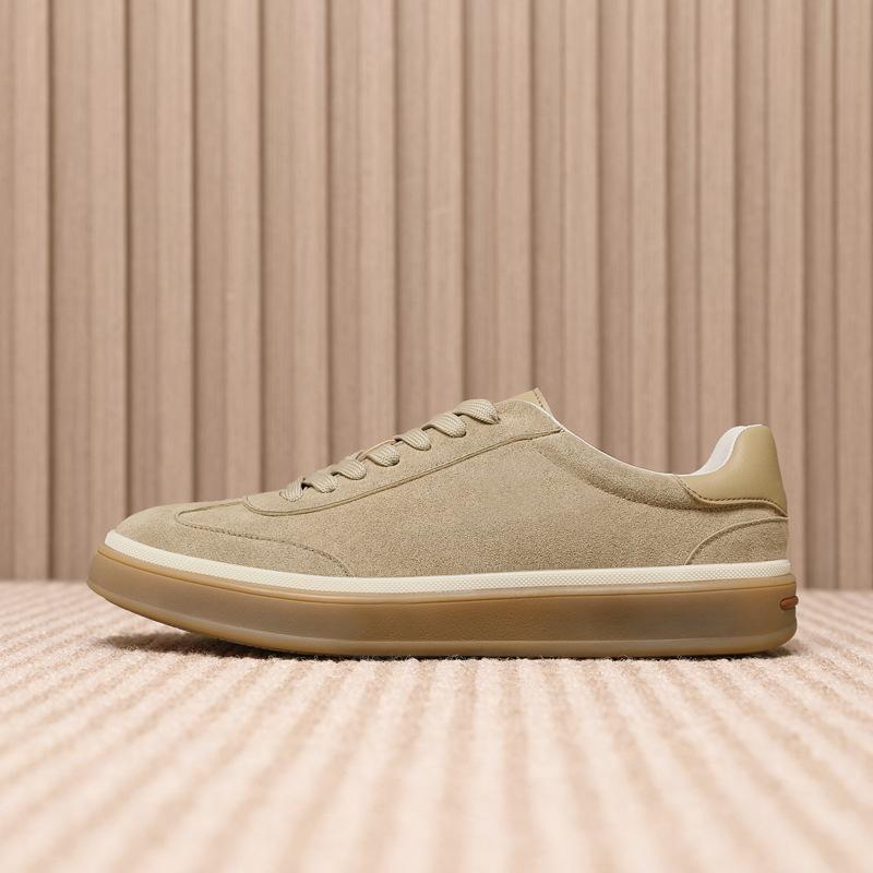 European Trendy Brand Spring And Summer Breathable Men'S White Shoes, The Star Has The Same Versatile Casual Sports Board Shoes, Genuine Leather Shoes