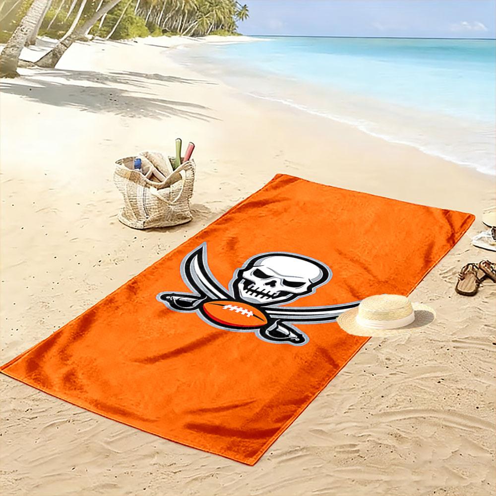 Pirate Skull with Football Design A must-have beach towel for beach travel