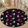 Chic Round Vintage Multicolor Rug Mat, Non-Slip Floor Mat for Entryway