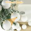 18x White Christmas Balls Pendant Christmas Tree Decorations Hanging Ornament for Festival Home Shop Party Supplies New Year