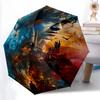 1pc Harry Potter and the Deathly Hallows Automatic Opening and Closing Folding - A Good Choice for Gifts, Fashionable and Convenient Umbrella With Cut