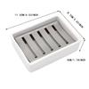 Stainless Steel Soap Dishes Ceramic Soap Storage Box Holder Household Shower Drain Soap Tray Organizer Bathroom Accessories