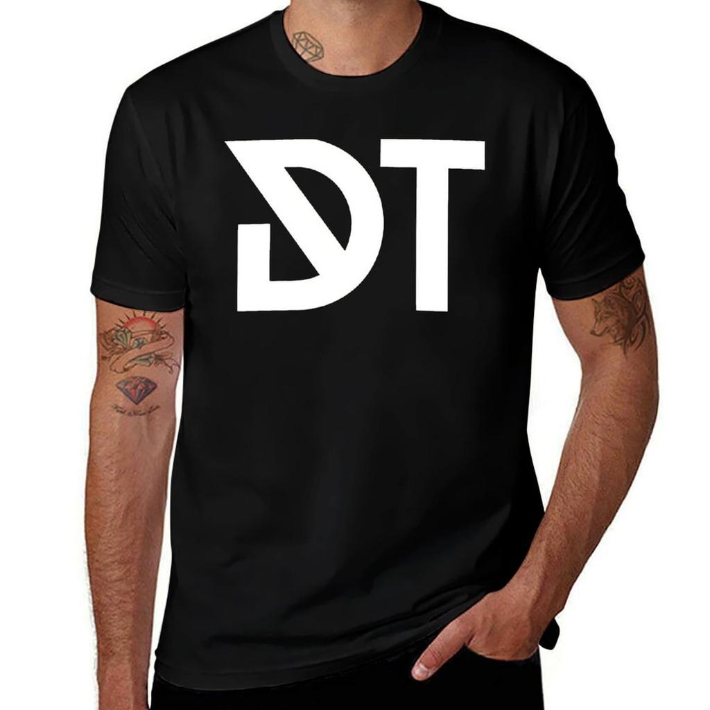 Dark Tranquillity White Monogram Logo Tshirt Big Size Simple Tshirt