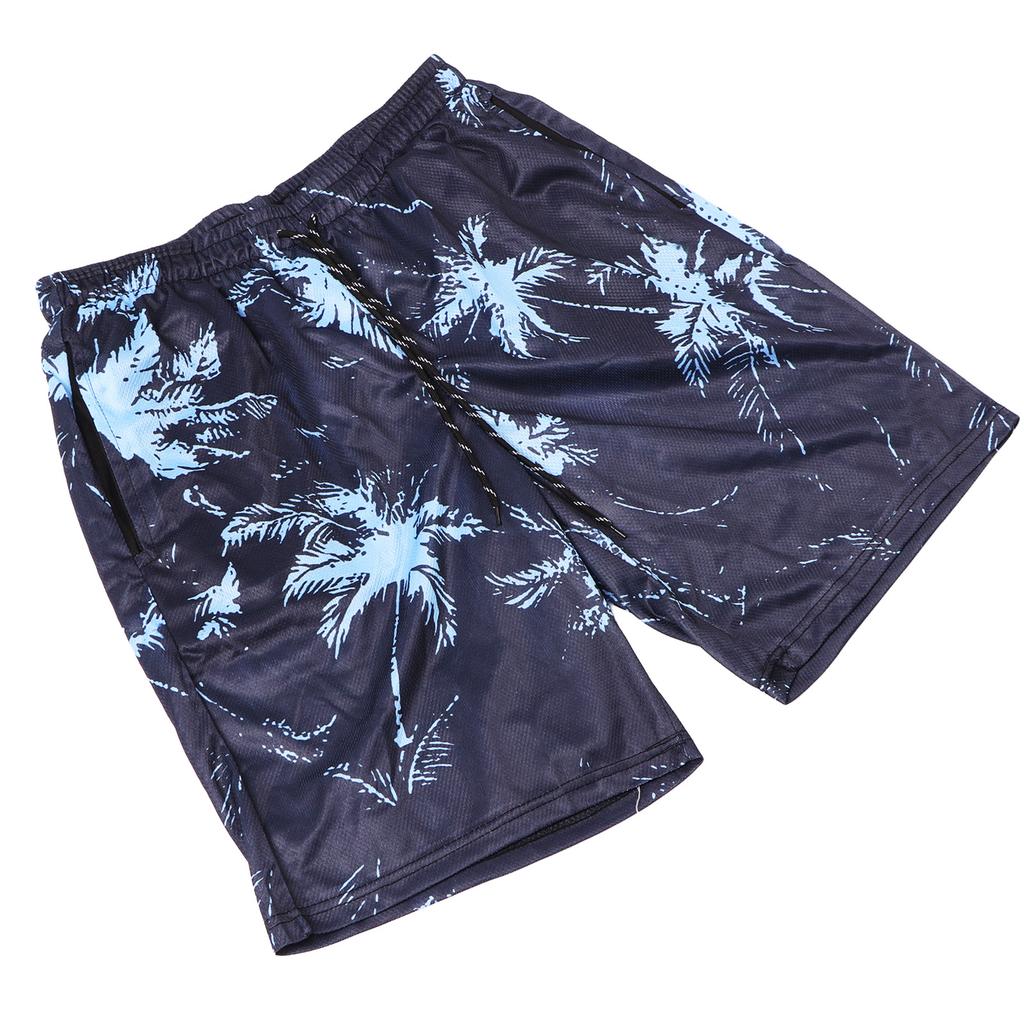 Men Beach Pants Breathable Fast Drying Comfortable Loose 3D Printed Board Shorts for Pool Surfing