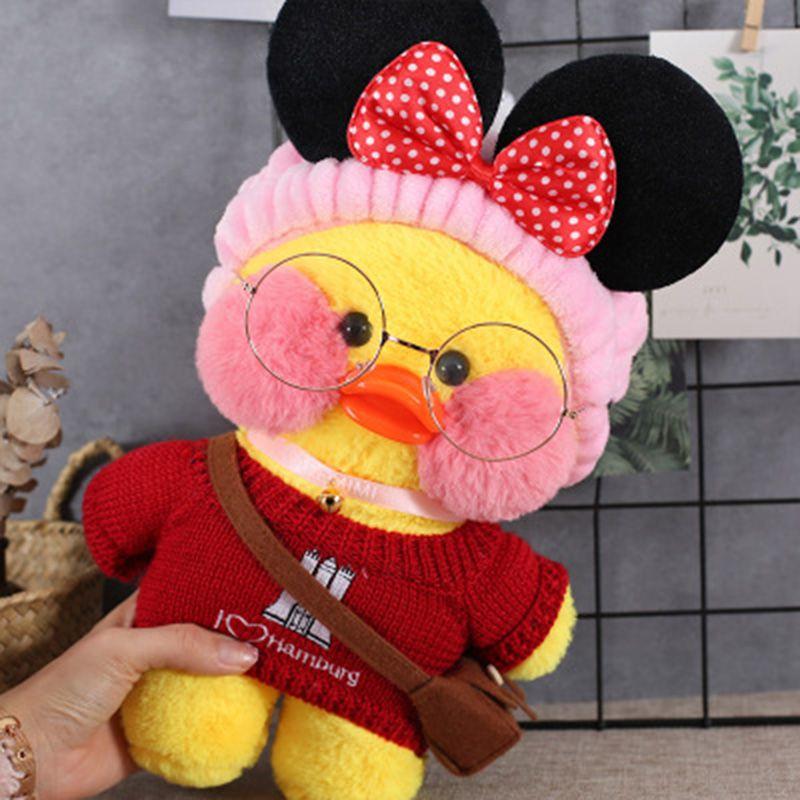 Soft And Adorable 12"/30cm Lalafanfan Cafe Mimi Yellow Duck Costume Plush Toy