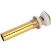 Gold Sink Drain without Overflow Anti Clog Bathroom Faucet Wash Basin Drain Stopper