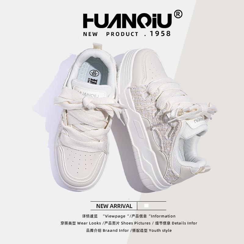 Global Platform White Shoes Women's ZHQ68001 Summer New Shoes Versatile Niche Casual Board Shoes Women