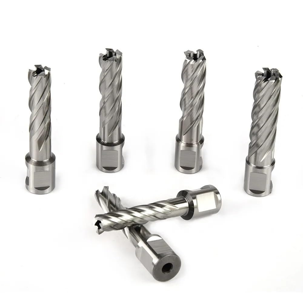 

Hole Saw Drill Bits Annular Cutter 10-15mm Core Drill Bit 25mm Weldon Shank Hollow Drill Bit Cutter for Metal Drilling Tools(10x25mm) 10x25mm
