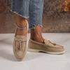 Women's Wide Width Slip-On Loafers - Low Top Casual Flats, Comfort Driving Moccasins for Everyday Wear