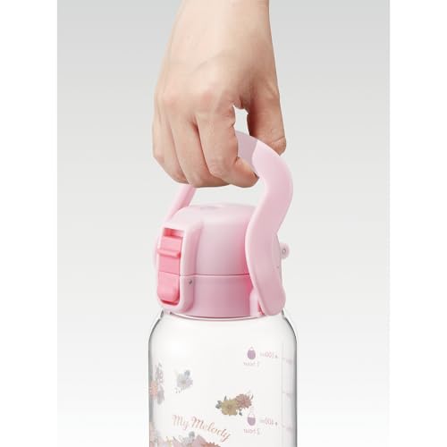 Skater Drink Marker Bottle 1L Easy to see the amount you drank at a glance Water bottle with handle Plastic My Melody Paint Sanrio PDMK10-A