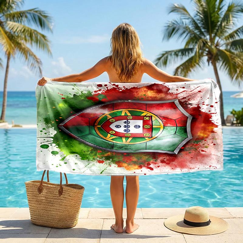 Portugal national football team Beach Towel Soft Microfiber Summer Towel Quick Dry Absorbent Towel for Beach Swimming Pool Travel