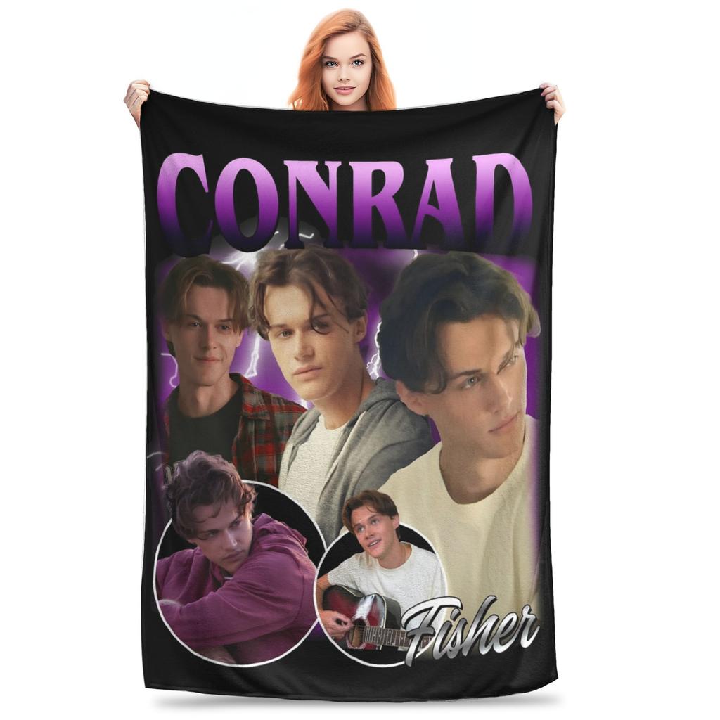 Girl Dinner Conrad Fisher 90er Der Sommer, in dem ich schön wurde Gestrickte Decke Flanell Weiche Überwurfdecken für Zuhause Couch Bett Teppich