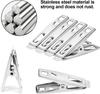 10/20Pc Stainless Steel Clothes Pegs Laundry Clothes Clips Peg Clothespins with Strong Clamp for Towels Socks Photo Food Sealing
