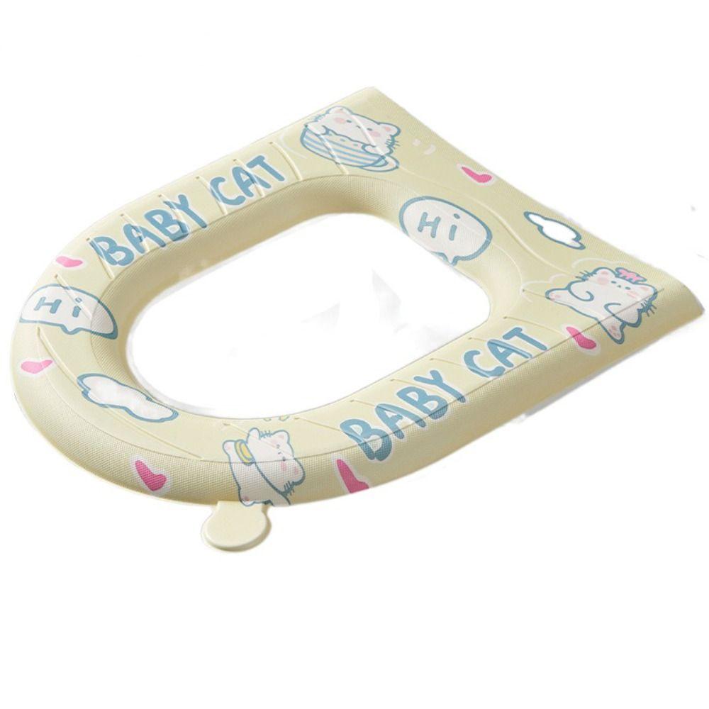 Waterproof Toilet Seat Cover Cartoon Closestool Mat Cute Toilet Seat Cushion Bathroom
