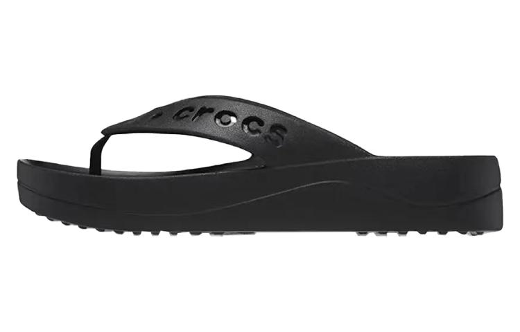 Crocs Baya Platform Cut Out Detail Flip Flops  Black  Women s 208395-001 37-38