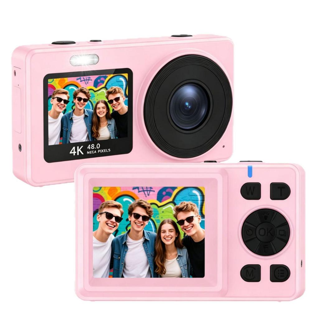 4K HD Dual Screen Zoom Selfie Camera for Students and Parties - Portable CCD Children's Camera