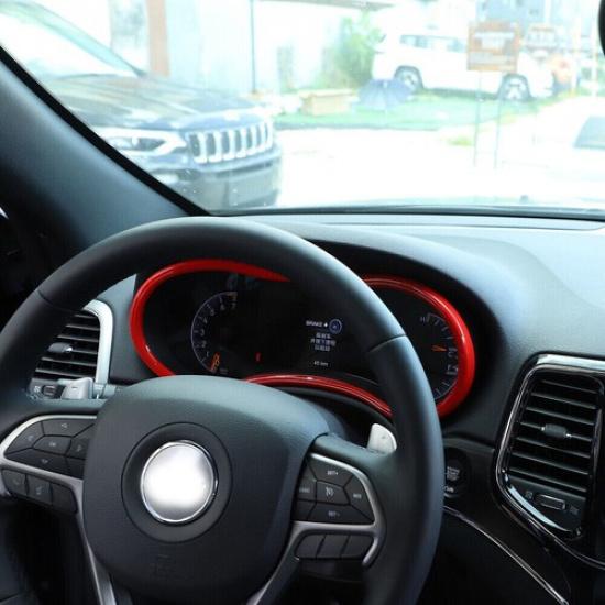 Car Dashboard Panel Ring Trim Cover for Jeep Grand Cherokee 14+ Accessories Red