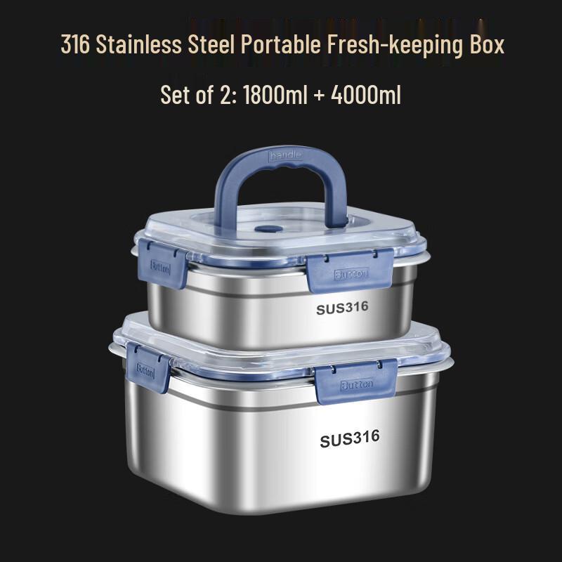 Lainuo 316 Stainless Steel Portable Lunch and Storage Box Set