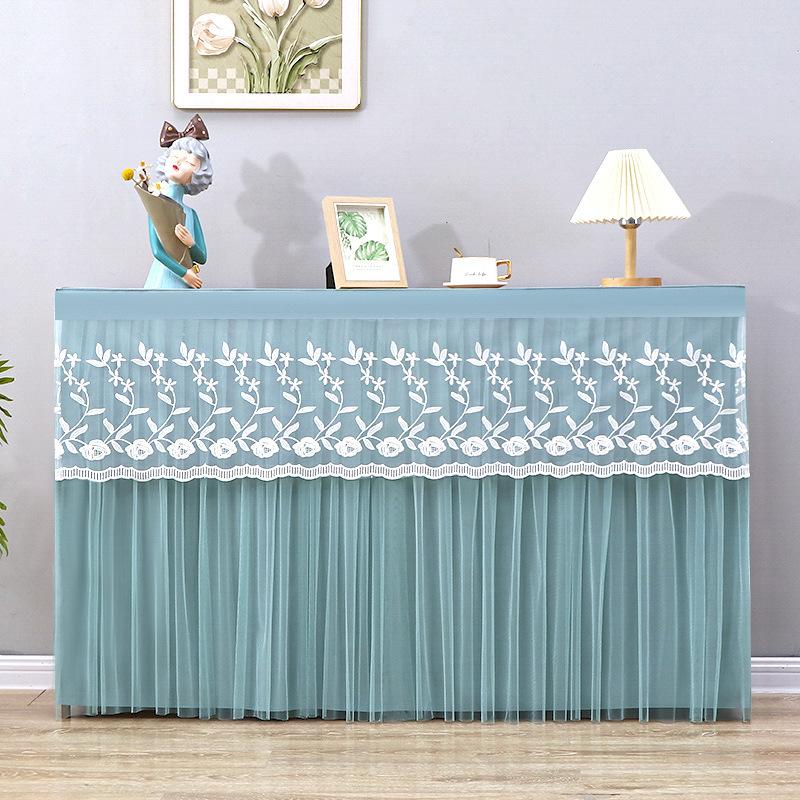 Translucent Cabinet Curtain Embroidered Lace Living Room Partition Kitchen Cabinet Dust Cover Multifunctional Home Decoration