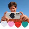 1pcs Heart Suction Cup Phone Mount Sticky Mobile Phone Stand Strong Grip Holder Silicone Double-Sided Phone Case for Selfies