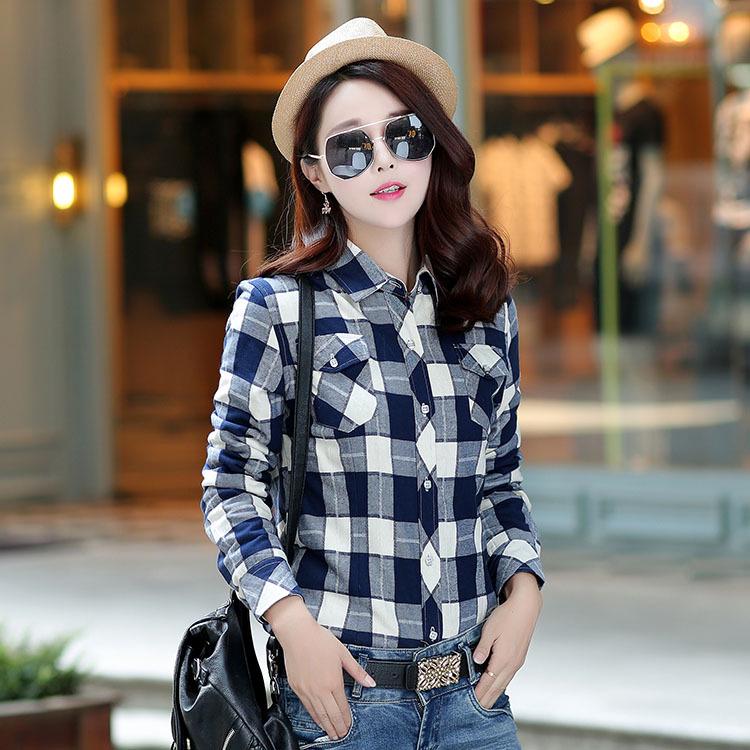 Autumn and Winter Women's Warm Velvet Thicke Plaid Shirt Style Coat Jacket Women Clothes Tops Female Casual Jacket Outerwear