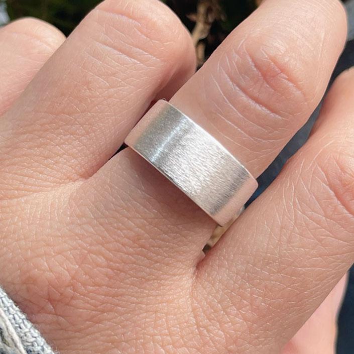Anelli Cuore Geometrico Scintillanti in Argento Sterling 925 per Donna Semplice Moda Coreana Anello Aperto Regolabile Fatto a Mano Regali per Coppia