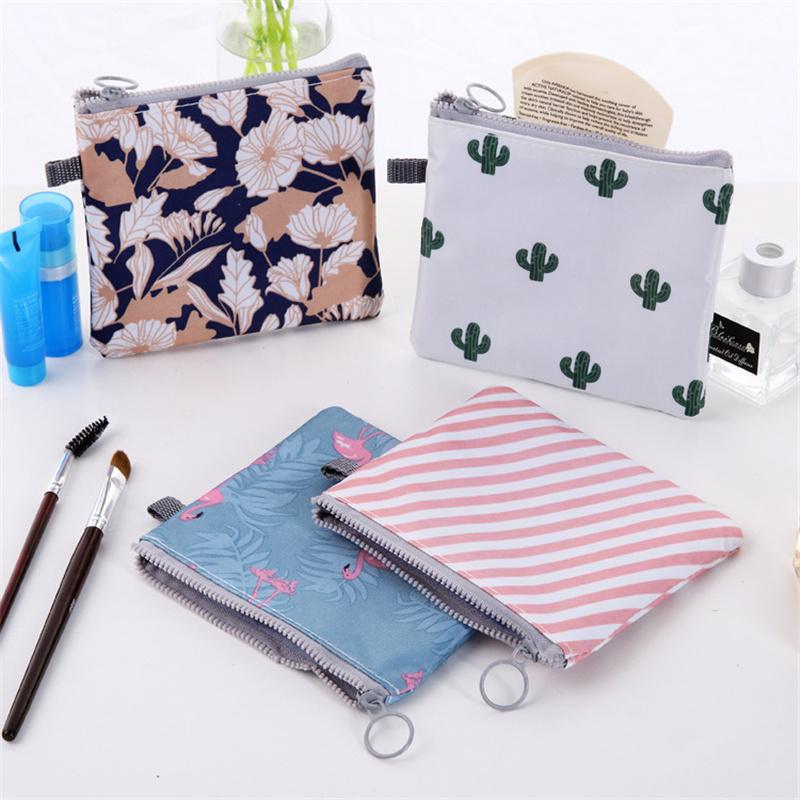 1Pcs Tampon Storage Bag Sanitary Pad Pouch Women Napkin Cosmetic Bags Organizer Ladies Makeup Bag Girls Tampon Holder Organizer