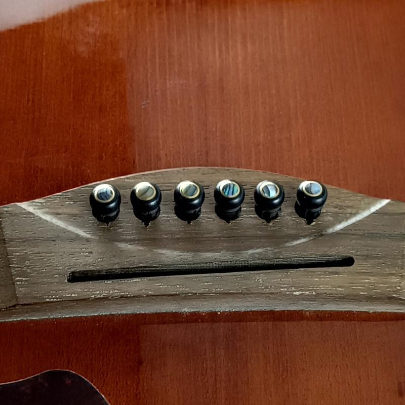 Acoustic Guitar Bridge Pins with Bridge Pin Puller Remover Ebony Acoustic Guitar Bridge Pins Pegs String Nail Remover