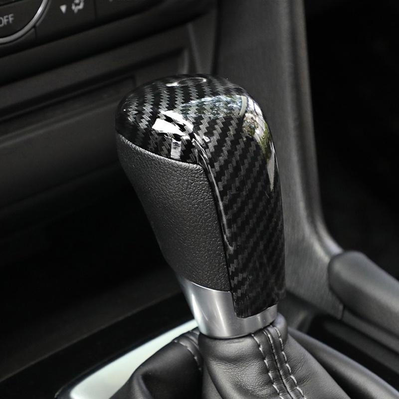 BDP1 Car Gear Head Shift Knob Handle Cover Trim Carbon Fiber Sticker for Mazda CX5 2017-2025 for Mazda 3 Additions 2014-2019