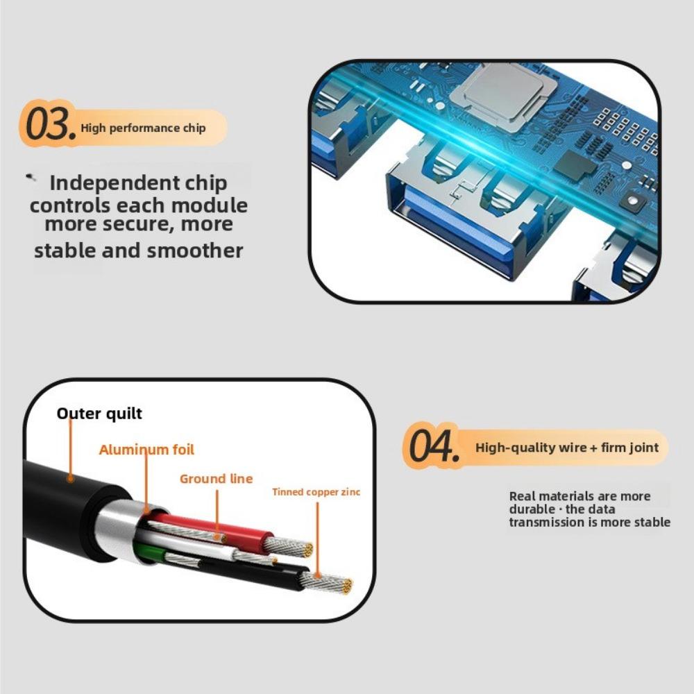 Type C Aluminum Alloy USB 3 0 Hub with Switch Laptop Docking Station Multi Port Expander for MacBook PC Accessories