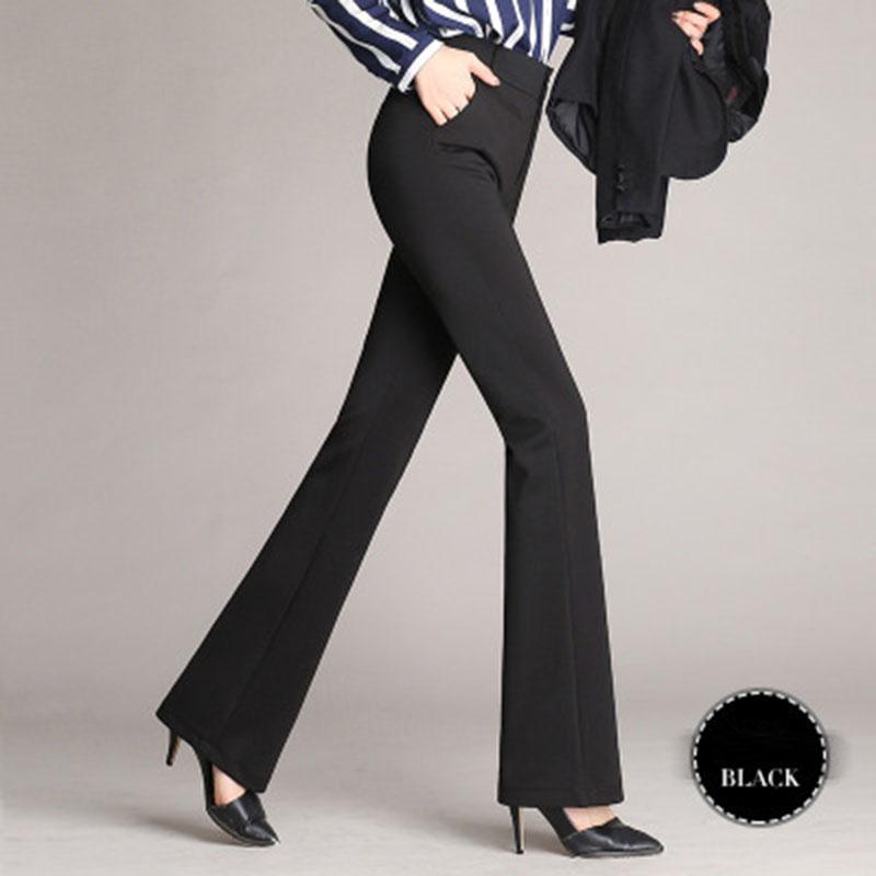 SCIONE Lap Pants Trousers Plus Size Bell Bottom Trousers Women's Trousers Straight High-waist Trousers