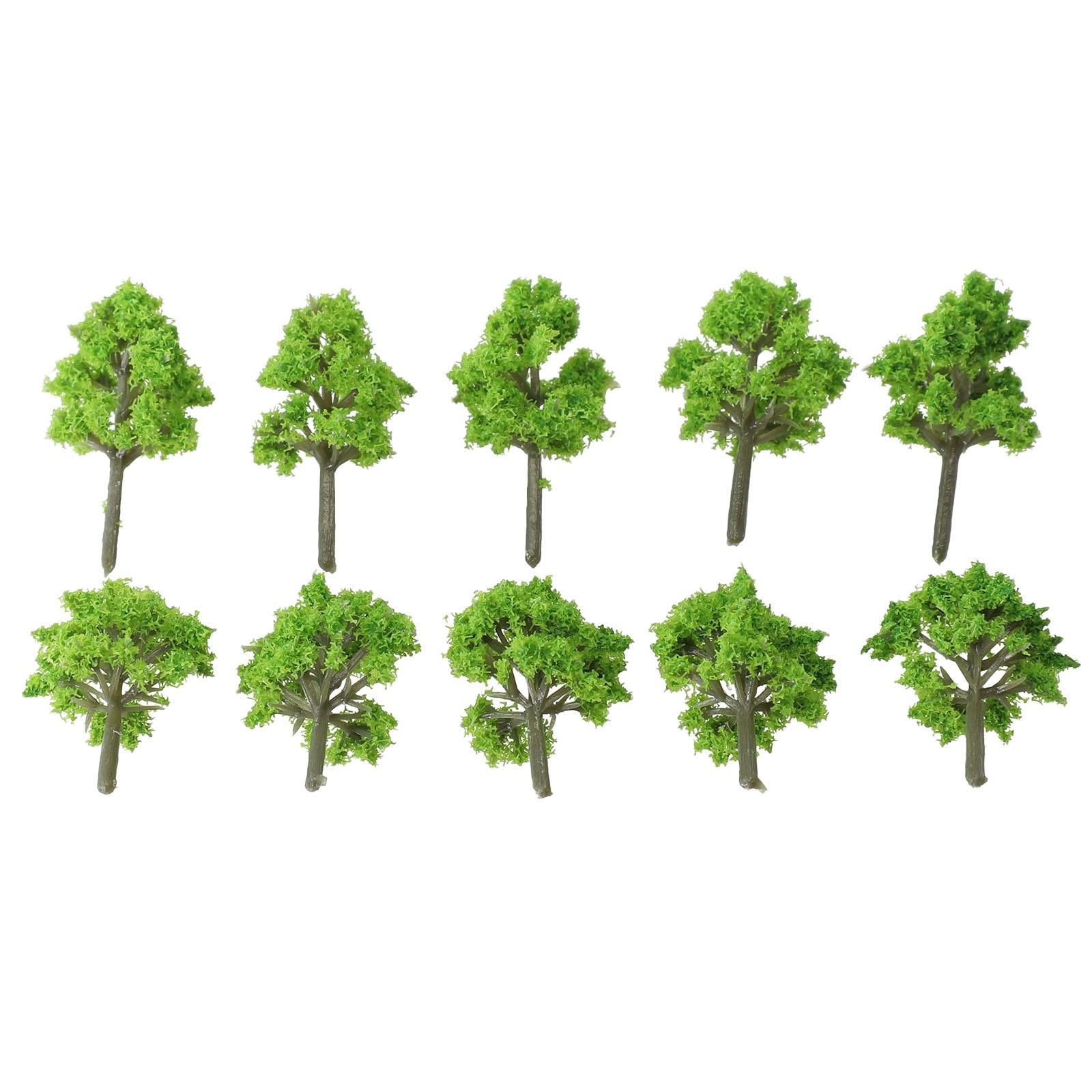 Props Model Trees Railroad Artificial Diorama 10pcs Supplies Green Resin