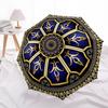 1pc Ornate Mandala Automatic Folding Umbrella - Design, Durable Iron Frame for Travel, Outdoor, Beach Fashion Accessory a0920065