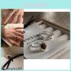 Eleganter High-End Koreanischer Tigerauge Stein Mode Ring Für Damen Einzigartiges Offenes Accessoire