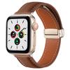 ONELeather Magnetic Buckle Band for Apple Watch 49mm 45mm 41mm 40mm 44mm 42mm 38mm Bracelet iWatch Series Ultra 9 8 7 6 5 3 SE BeltMN