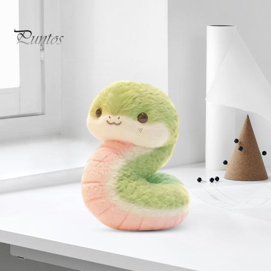 Snake Plush Toy Stuffed Animal Doll Cute Little Snake Rag Doll 25 Cm Soft Cuddly Zodiac Snake Theme Gift for Kids Adults Birthday