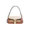 New COACH Tabby Leather God Of Wine Bag, Handbag, Crossbody Bag, Shoulder Bag Medium Size Women's Brass & Tea Brown & Ivory 91215-B4SBI
