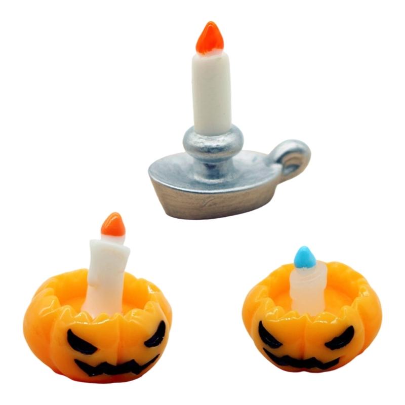 

3Pcs Tiny Resin O Lantern Ornaments With Expressive Ideal For Miniaturehouse Allhallows Displays 1