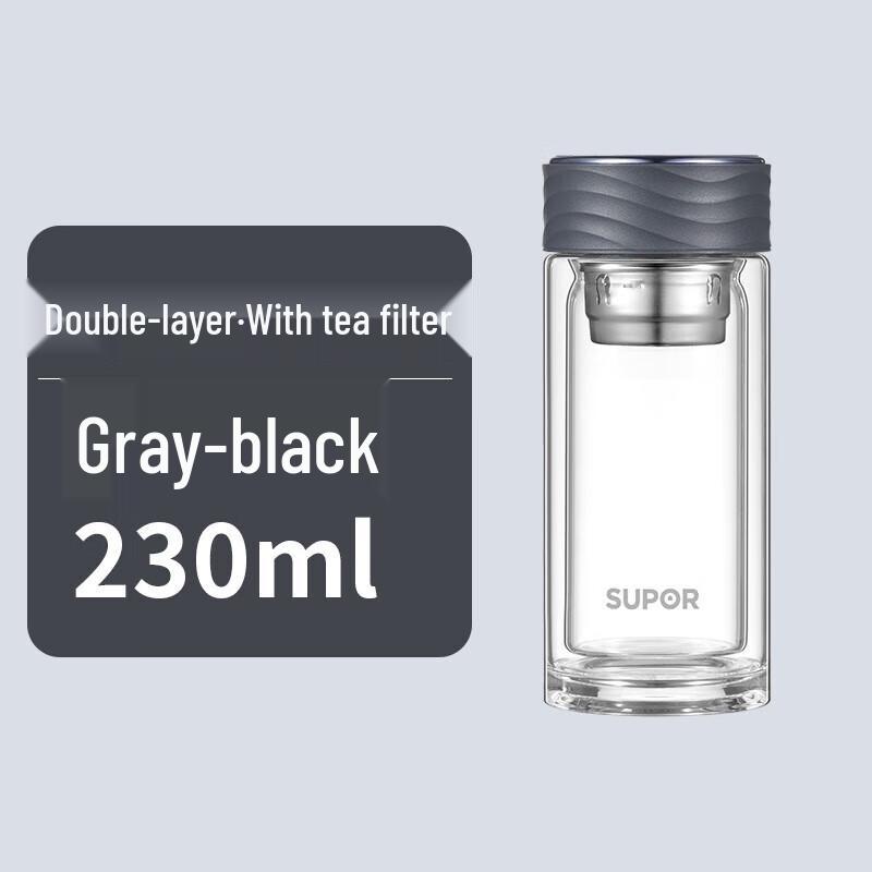 SUPOR Double-Wall Heat-Resistant Glass Tea Mug