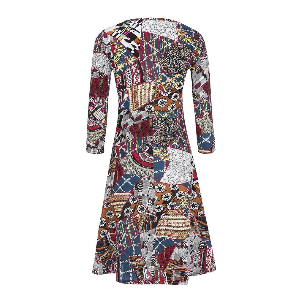 Marina | Floral V Neck Three Quarter Sleeve Maxi Dress main image 1